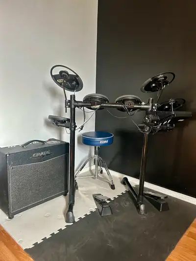 Yamaha dtx electric drum set Crate amplifier