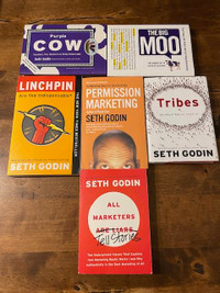 Seth Godin Business & Marketing Books - Purple Cow etc...