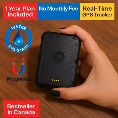 GPS Tracker, Rechargeable -NO MONTHLY FEE- Magnetic & Real-Time, View more