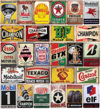 ASSORTED GAS/OIL TIN SIGNS OVER 150 TO CHOOSE FROM