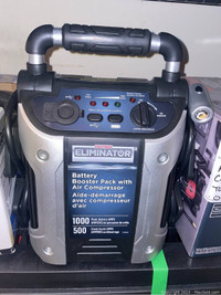 MotoMaster Eliminator battery booster pack with air compressor,