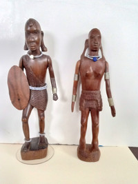 SCULPTURES, AFRICAN, made of WOOD