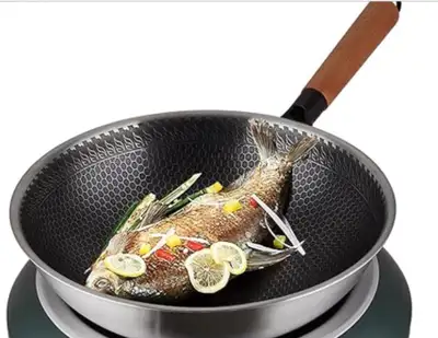 NEUF - wok en acier  inoxydable, View more