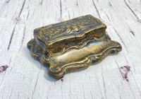 Vintage Italian Brass Box, Exquisite Storage for Stamps, Jewelry