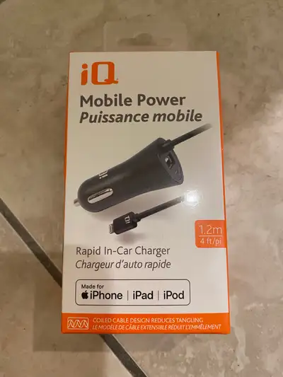 BRAND NEW - box never opened. We bought this but never used it. IQ USB Type-C CLA Car Charger With B...