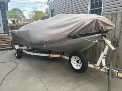 I'm selling my used 1992 16 aluminum fishing boat, a reliable vessel ready for your next angling adv...