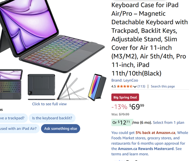 ❤️✅NEW IN BOX: Magnetic Keyboard Case for iPad Air & Pro 11 in iPad & Tablet Accessories in Markham / York Region - Image 3