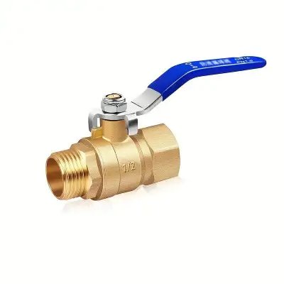 New, Brass Ball Valves with 1/2'', Water Oil and Gas Pipeline, View more