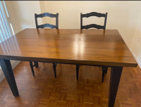 Dining table and auxiliary kitchen table -PIER ONE IMPORT-  $600