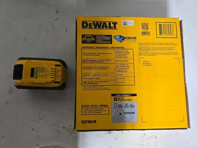 Dewalt 3/4" impact DCF964B & DeWalt 9ah battery573323318437488641