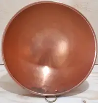 Vintage 10½" 598g Copper Mixing Bowl; Round Base; #10;Louisbourg