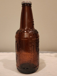 Vintage Sioux City  Sarsaparilla Amber Glass Bottle with cap