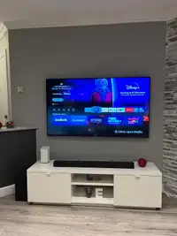 Tv installation on the wall