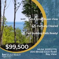 5.6 Acre OCEAN VIEW Vacant Land For Sale (Near Digby, NS)