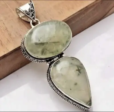 PREHNITE Large Stone Pendant New, View more