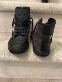 AUTHENTIC  GUCCI HIGH TOPS… 5&1/2 or 6 for sizing for ladies  