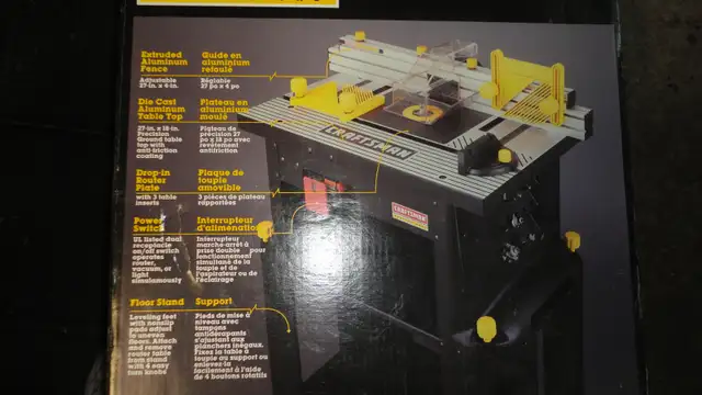 Craftsman Professional Router Table with Stand in Power Tools in Ottawa - Image 3