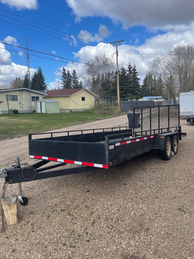 18 foot flat deck trailer Cargo & Utility Trailers Strathcona