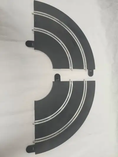 Slot Car Racing Tracks * 2 curve pieces * 90 degree curves * Unknown system * Untested * Selling AS-...
