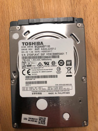 1TB Toshiba Laptop hard drive, SATA, 2.5”