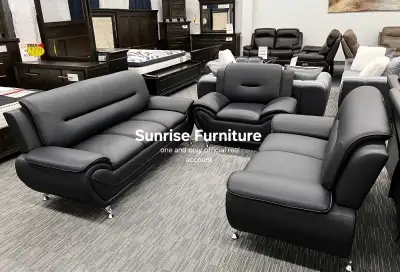 3pc Sofa Loveseat Chair Set Leather Sofa Set, View more