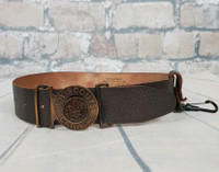 Boy Scouts Official Belt Leather Brown Copper Buckle 

