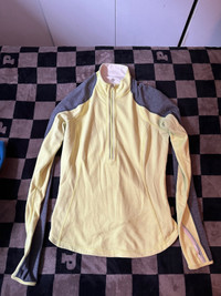 Women’s bright yellow and grey zip up lululemon define jacket 