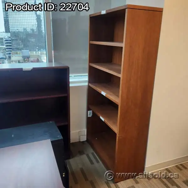 Brown 5 Shelf Bookshelf Bookcase w/ Adjustable Shelves, 72" Tall in Bookcases & Shelving Units in Calgary - Image 2