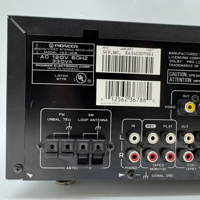Pioneer VSX-406 Receiver HiFi Stereo Vintage Home Audio  in Stereo Systems & Home Theatre in City of Toronto - Image 8