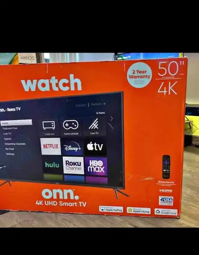 Onn 50" 4K UHD Roku TV, View more