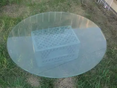 I have a 42 inch in diameter 1/2 inch beveled plate glass. Was on my Ratten deck table which disineg...
