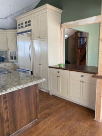 Complete kitchen cabinets and island 