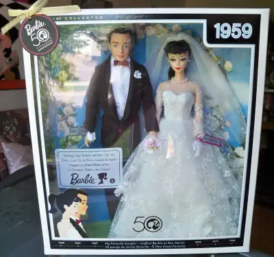 ♥ LUV-LEE DOLLS & COLLECTIBLES ♥ 50th Anniversary “1959 Wedding Day Barbie & Ken” Vintage Repro Gift...