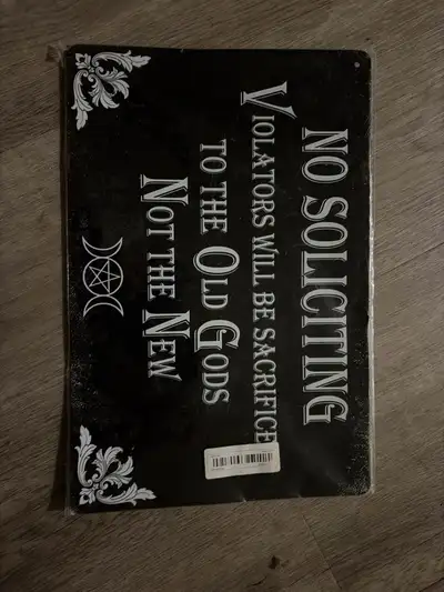 No Soliciting Metal Sign, View more