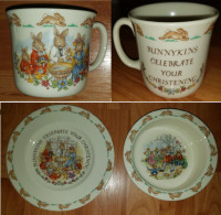 Royal Doulton Bunnykins Christening Childrens Set and Bowl ($70)