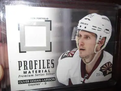 2015-16 Upper Deck Portfolio Silver Premium Series 25/33 Oliver Ekman-Larsson Card is in Great Shape...