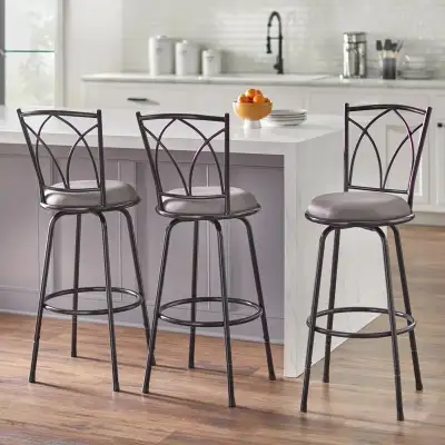 Gruenwald Swivel Upholstered Adjustable Height Counter Stool wit, View more