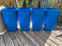 4 x Tapered Containers for Recycling, Storing or Sorting Items