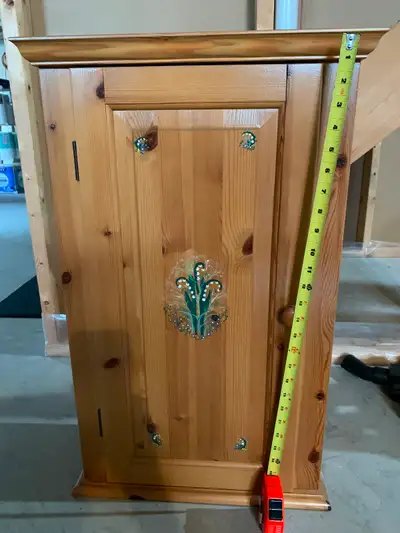 For sale a nice solid pine medicine cabinet. Not used for years. Time to clean things up. $95.00 Fir...