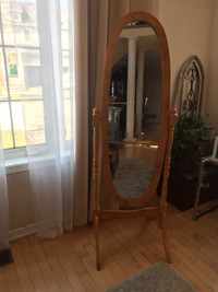 Solid Wood Standing Mirror