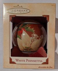 "White Poinsettia" - Décoration Hallmark des fêtes