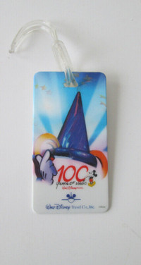 Walt Disney 100 Years of Magic Luggage Tag Authentic Collectible