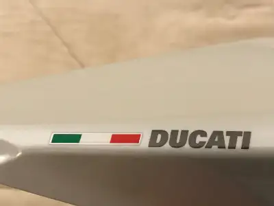 New Ducati 899 1199 gloss white lower belly pan fairing cowl , RIght side , RH. rear tail fairing co...