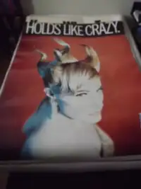 "HOLDS LIKE CRAZY" BEEHIVE HAIRDO BUS SHELTER POSTER/EARLY 90'S