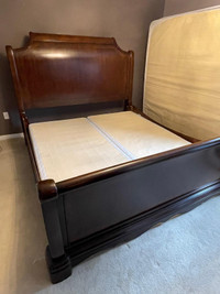 King Sleigh Bed with Box Springs for Sale