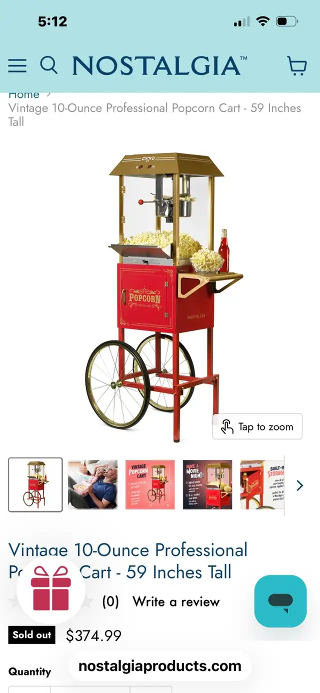 Popcorn Machine and Cart - Nastalgia | Other | Winnipeg | Free local ...