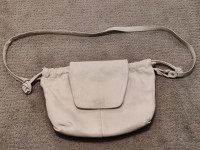 Women Vintage Beige Leather Shoulder Bag / Purse