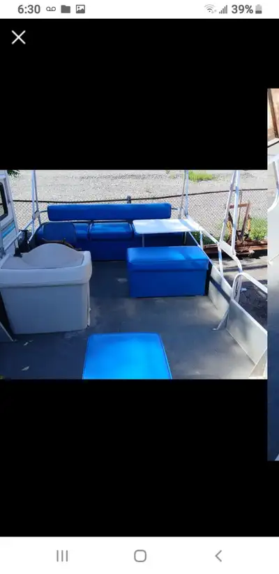 Lavy 24 feet pontoon. Well maintained and properly winterized and wrapped each winter. 50 Mercury ou...