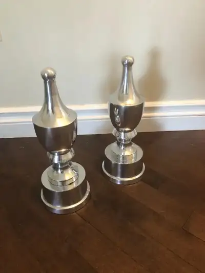 Pair of Silver Colored Pawns, View more