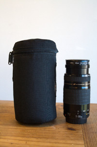Canon 75-300mm EF zoom lens with Hoya Skylight filter & case